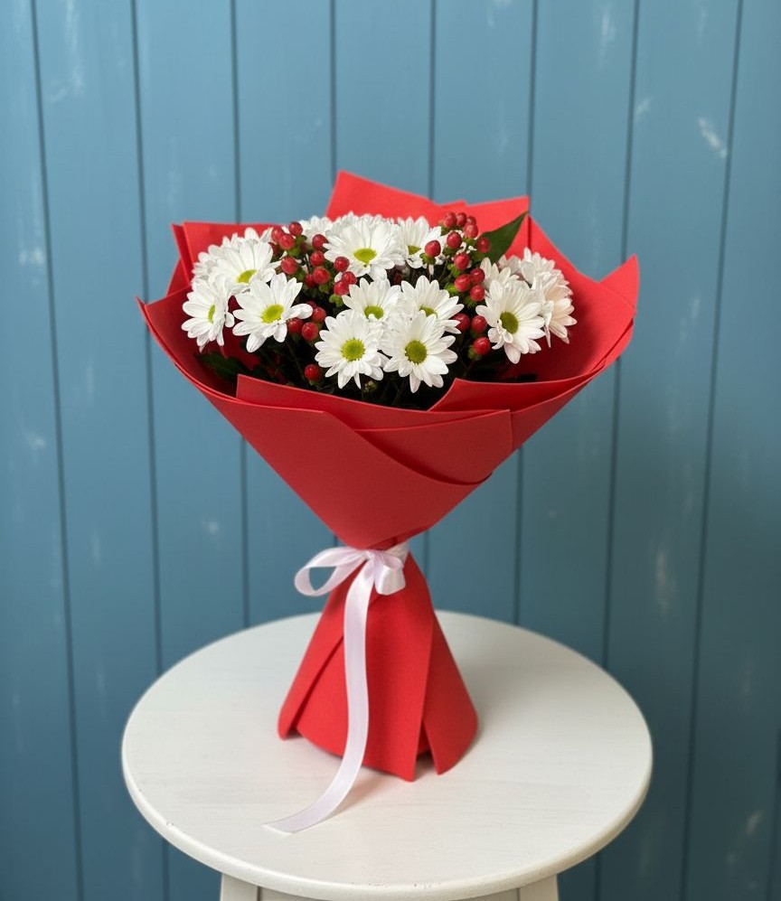 Букет цветов из: Хризантемы в Корсакове