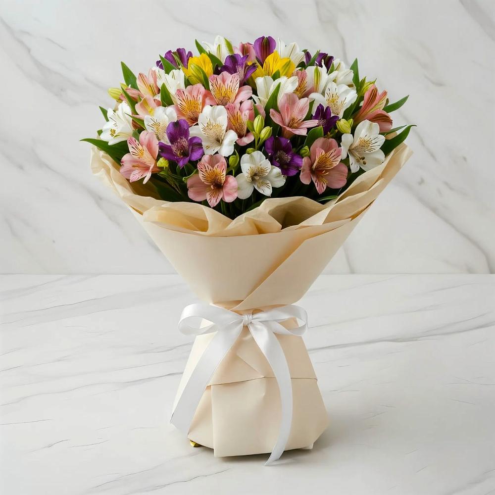 Букет цветов из: Альстромерии в Корсакове