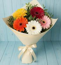 Букет цветов из:  Герберы #REPLACE_PRED# Корсакове