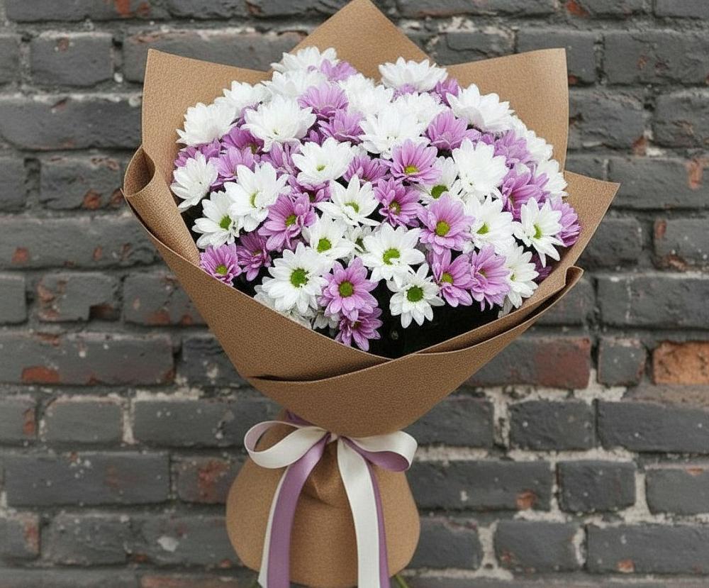 Букет цветов из: Хризантемы в Корсакове