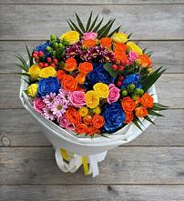 Букет цветов из:  Розы и Хризантемы в Корсакове