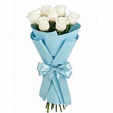 Букет 7 белых роз Проуд #REPLACE_PRED# Корсакове