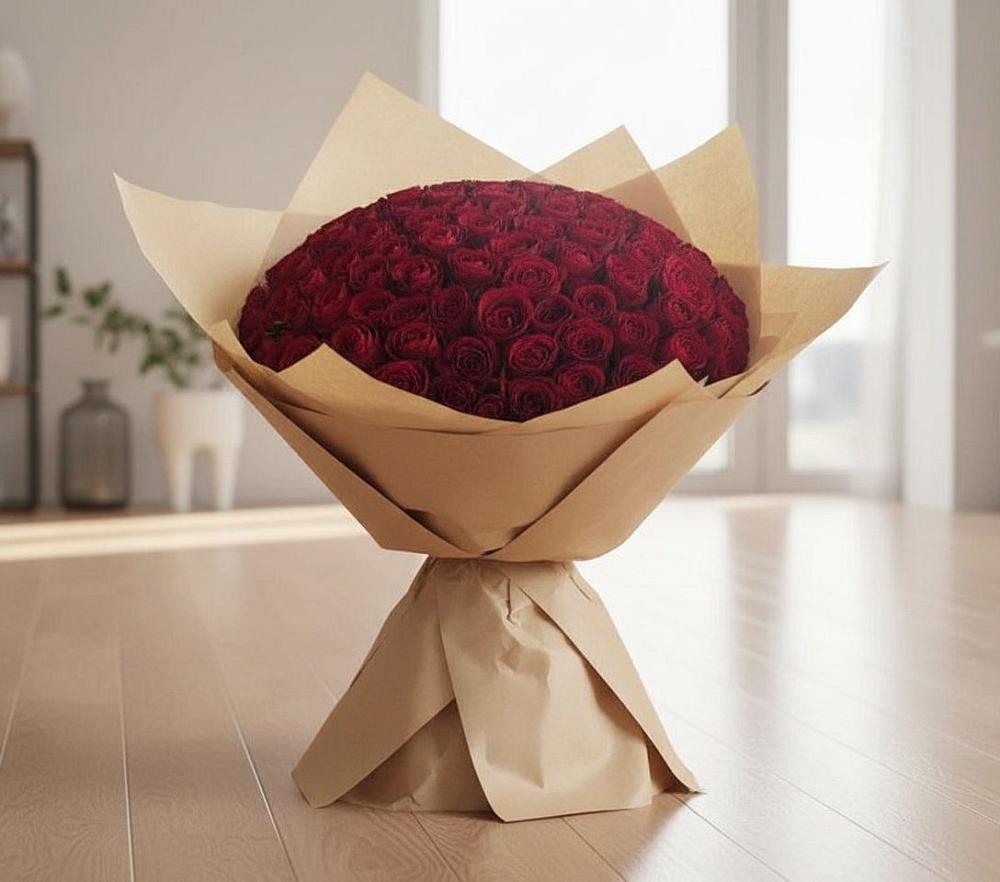 Букет 101 Красная роза в Корсакове