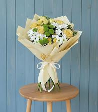 Букет цветов из:  Хризантемы и Розы #REPLACE_PRED# Корсакове