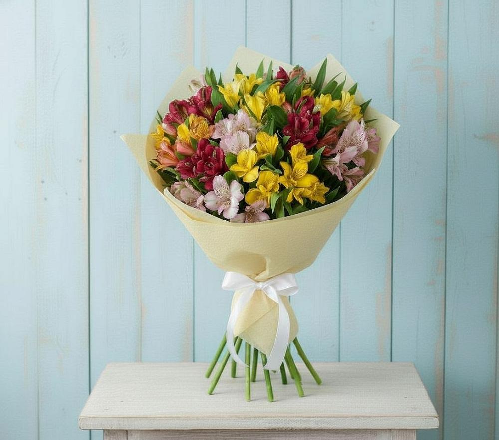Букет цветов из: Альстромерии в Корсакове