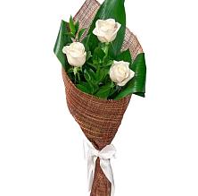 Букет 3 белые розы #REPLACE_PRED# Корсакове