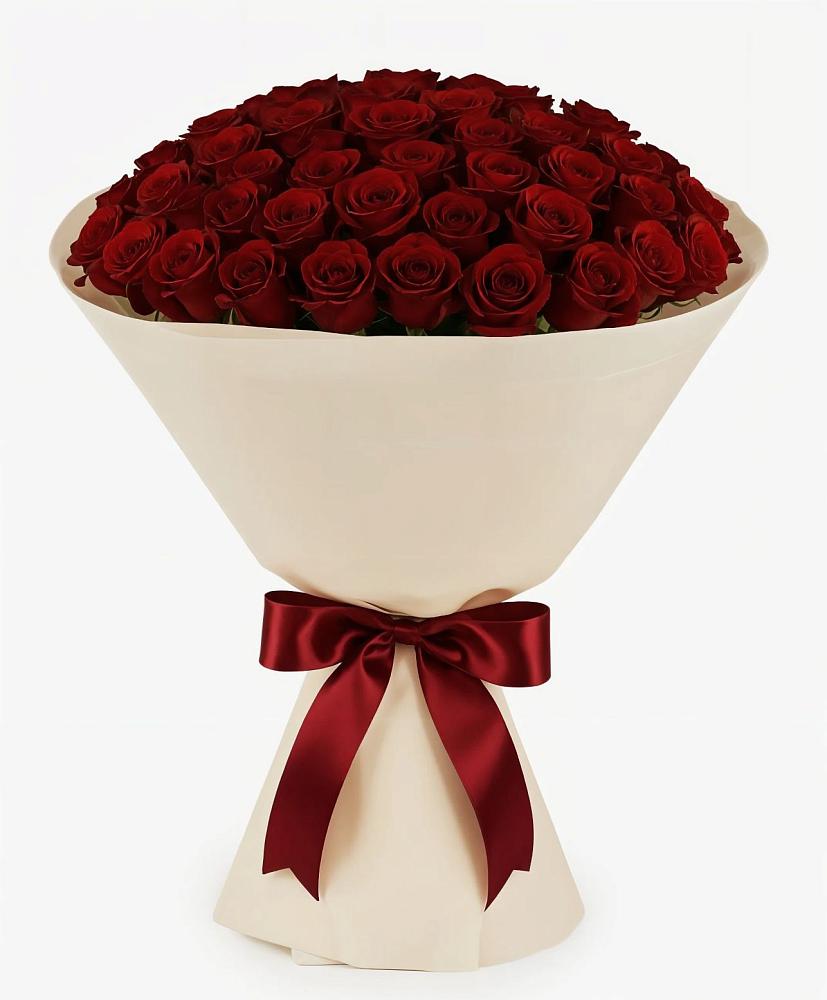 Букет 101 Бордовая роза Блэк Бакарра в Корсакове