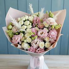 Букет цветов из:  Альстромерии и Розы #REPLACE_PRED# Корсакове